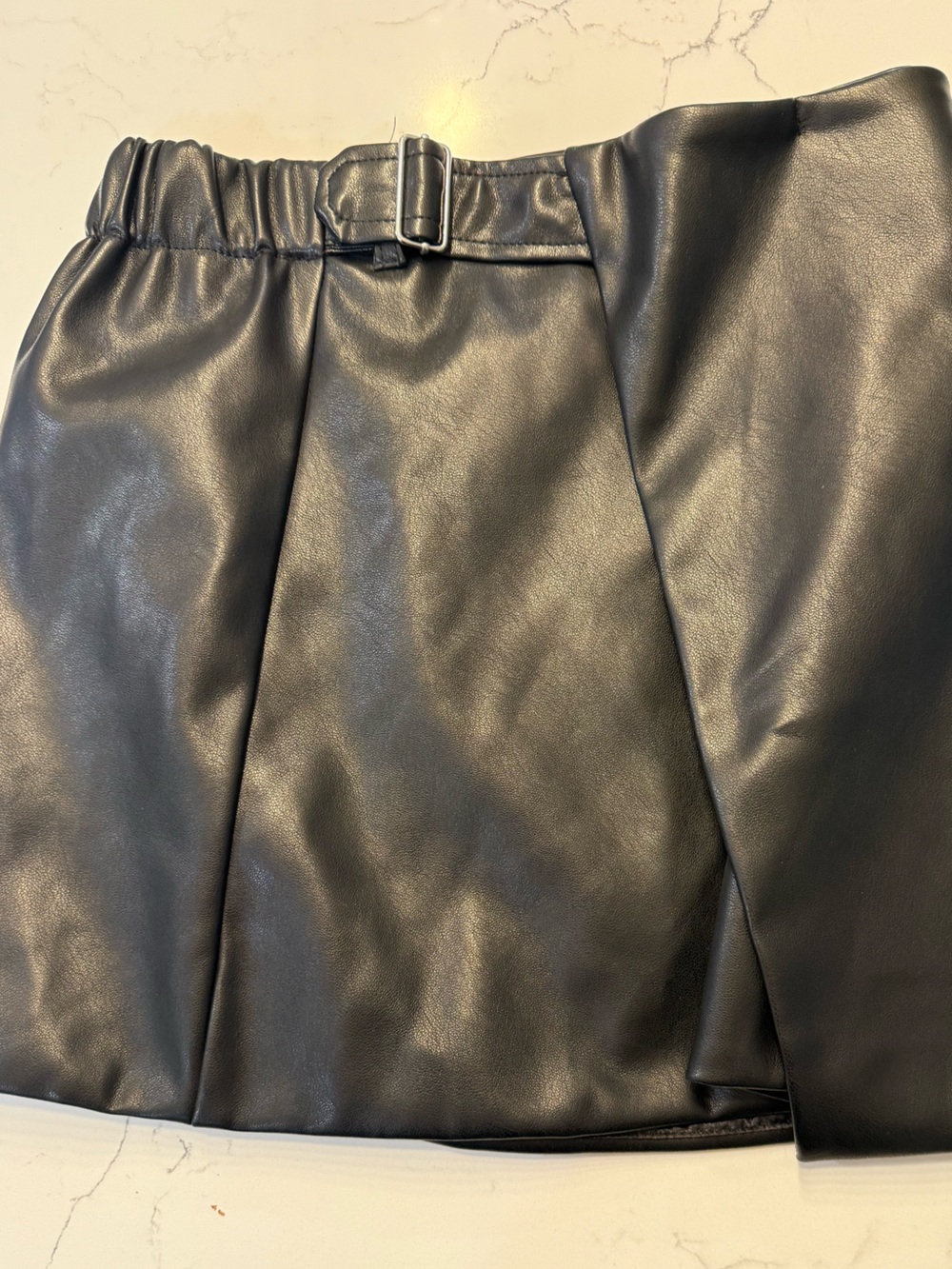 Habitual Faux Leather Black Skirt